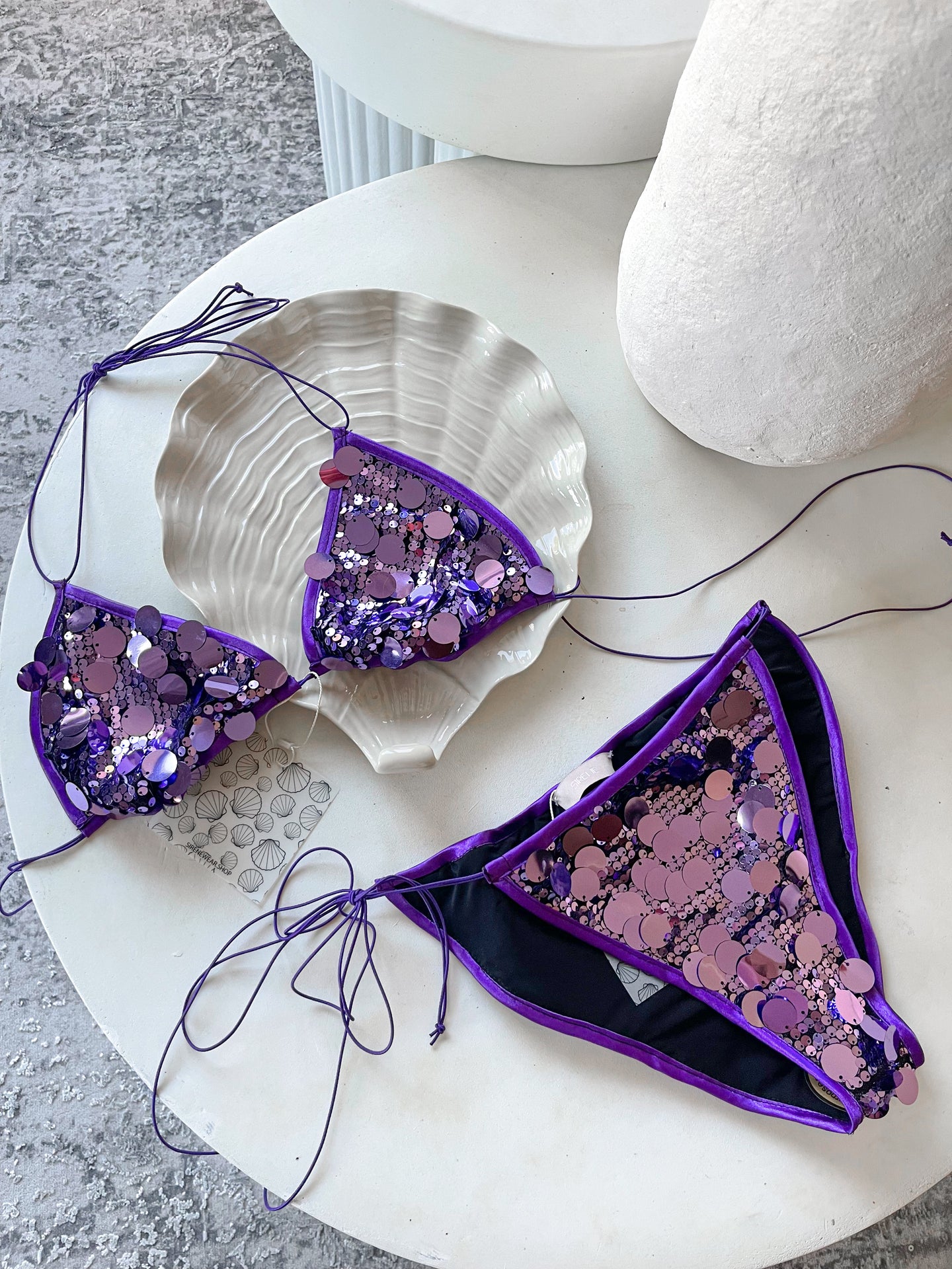 Sequin Bikini Top